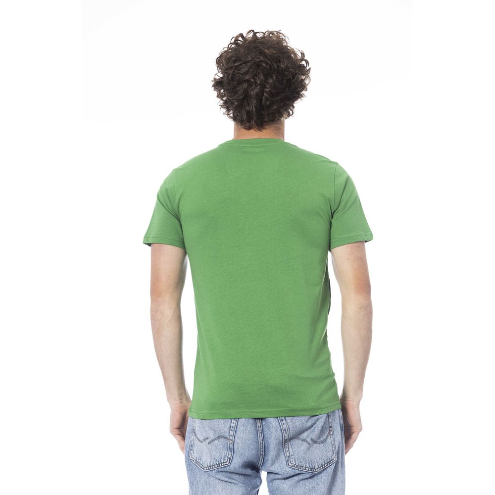 T-shirt homme en coton vert Cavalli Class