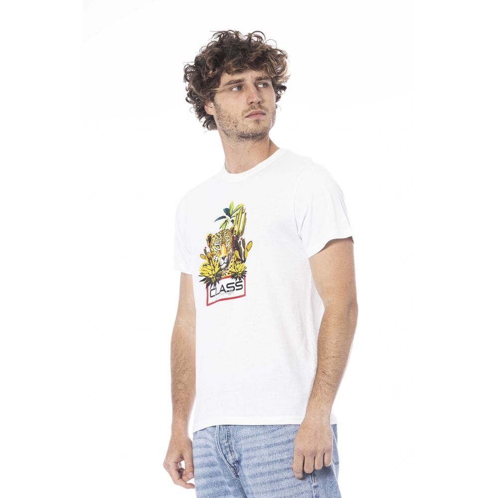 Cavalli Class wit katoenen heren T-shirt