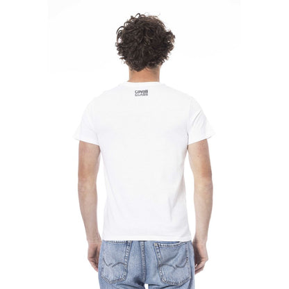 Cavalli Class wit katoenen heren T-shirt