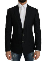 Dolce &amp; Gabbana Blazer à motifs floraux en jacquard bleu, coupe slim