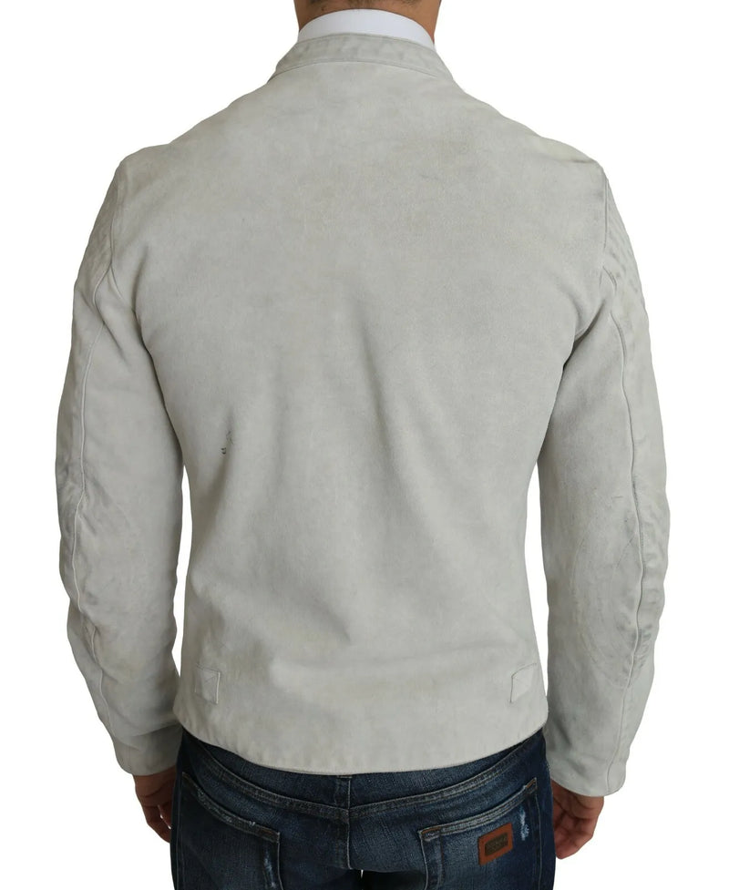 Dolce & Gabbana leren witte motorjack