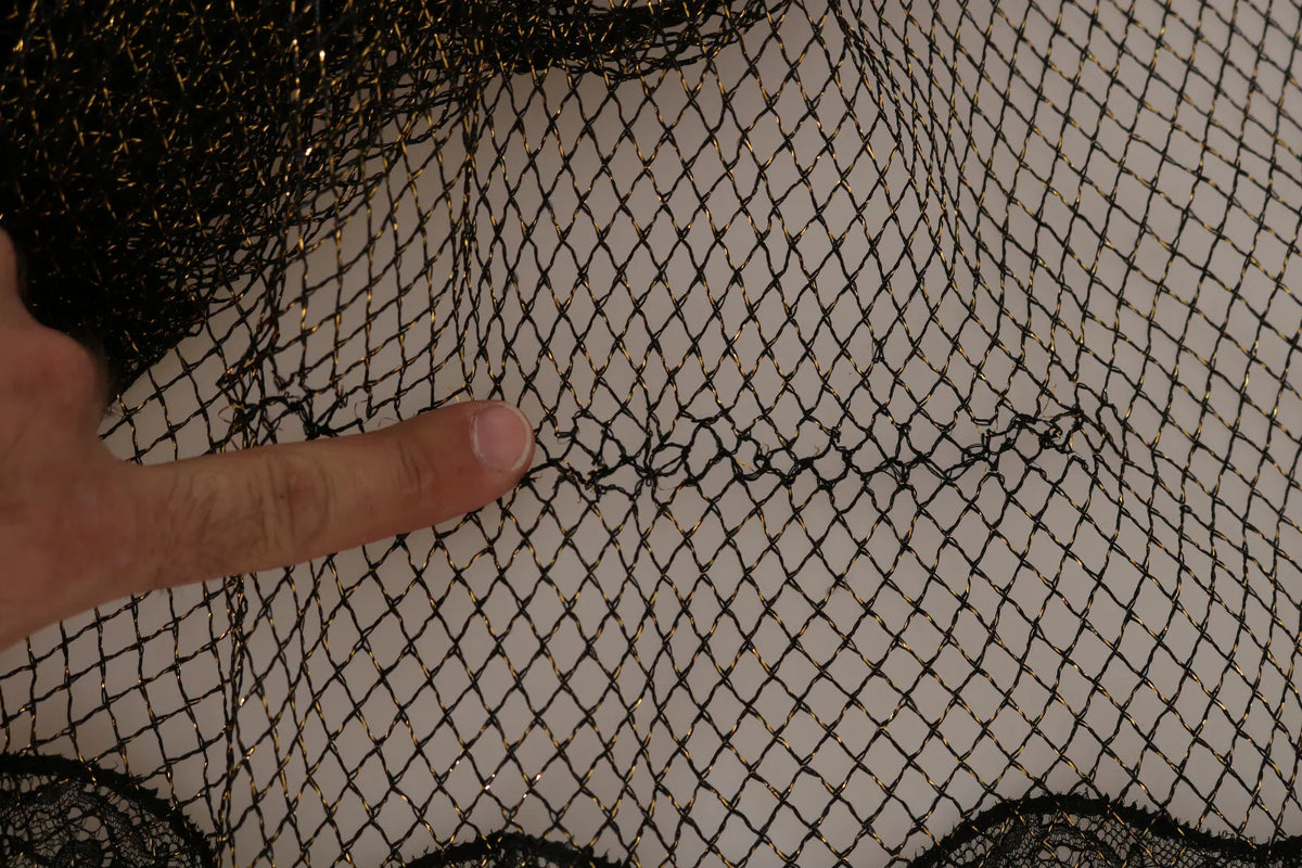 Dolce & Gabbana Robe A-line Noire et Or avec Cœur en Cristal