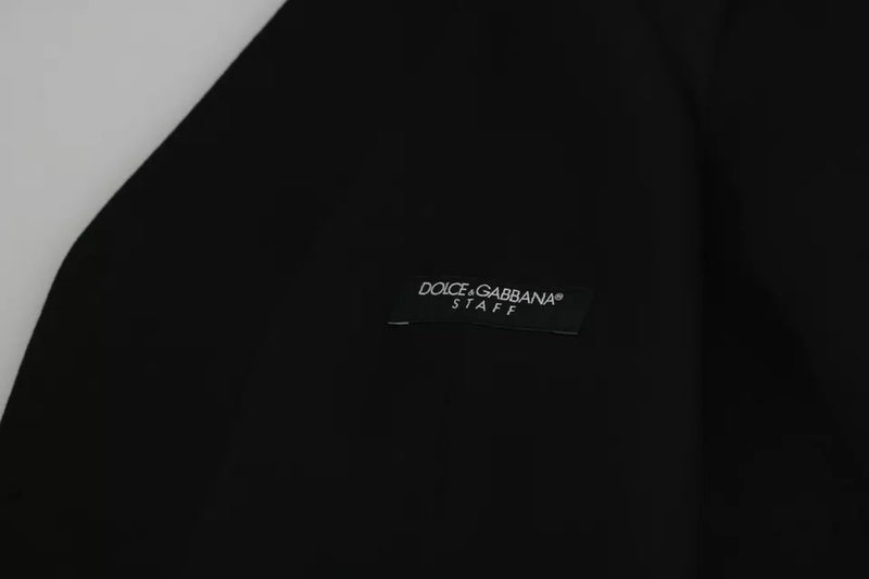 Dolce & Gabbana Black Wool Stretch Waistcoat - Formal Dress Vest