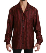 Chemise décontractée à motifs zigzag noirs et rouges de Dolce &amp; Gabbana