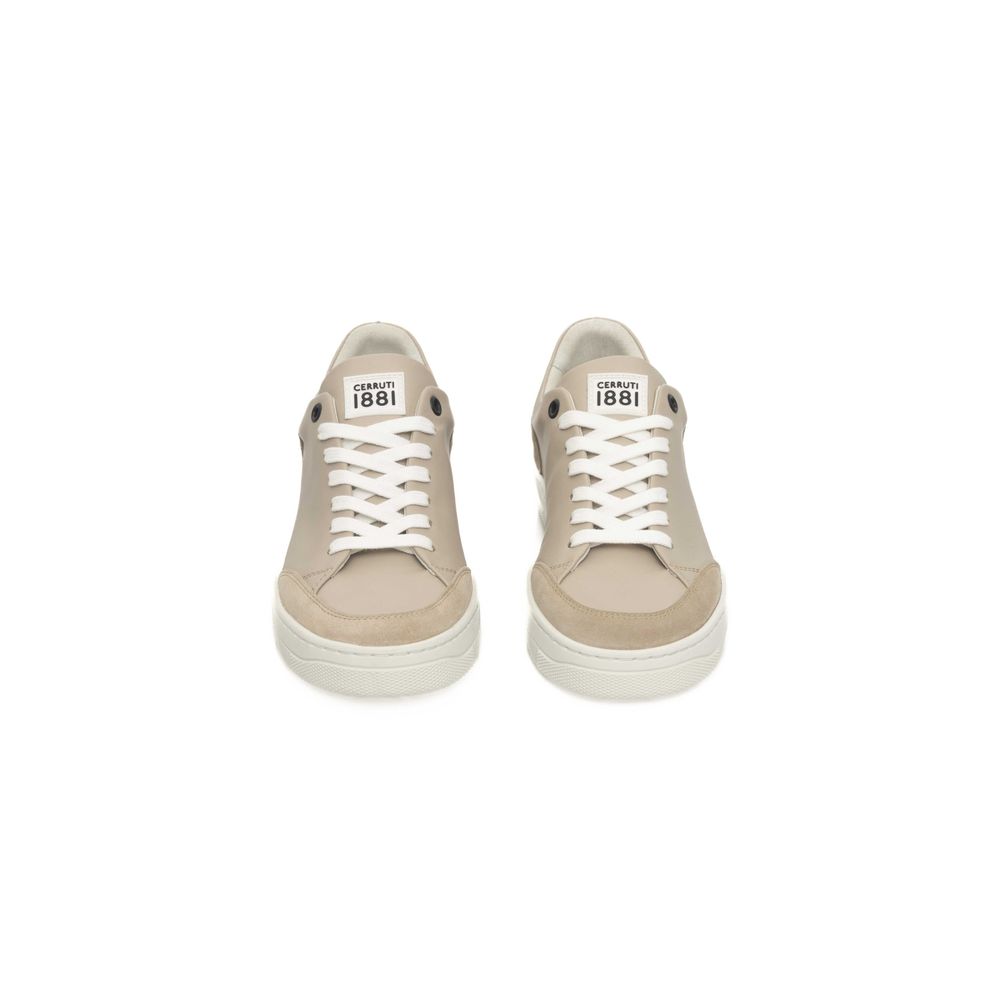 Cerruti 1881 Beige Cowhide Women Sneaker - Luxurious Style