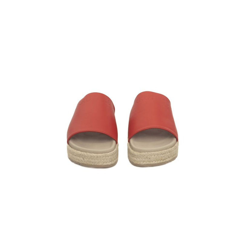 Cerruti 1881 Sandales Femme en Cuir de Veau Rouge - Luxe