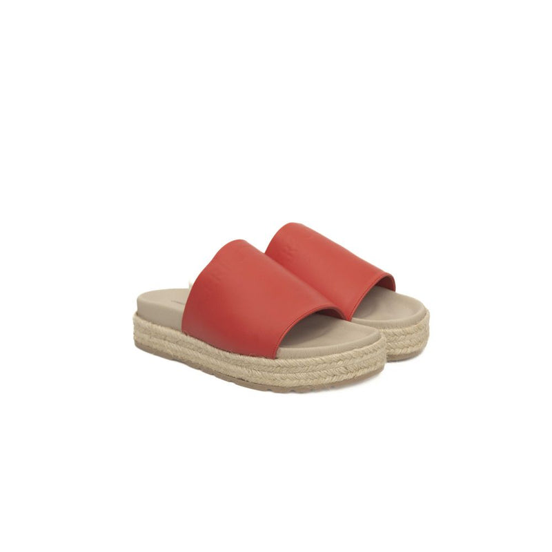 Cerruti 1881 Sandales Femme en Cuir de Veau Rouge - Luxe