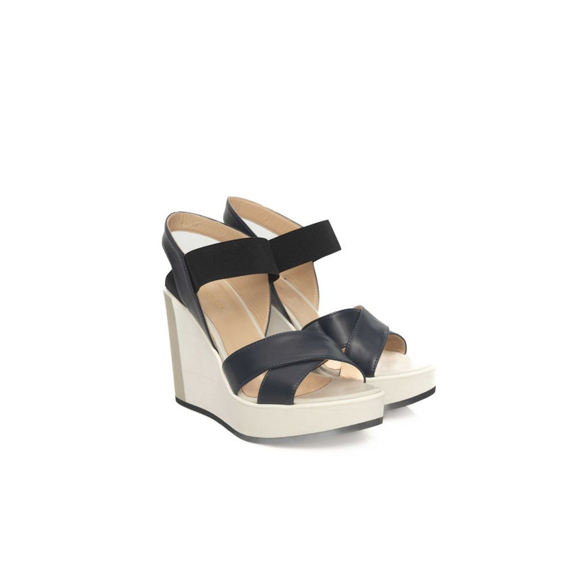 Cerruti 1881 Sandales Femmes en Cuir Bleu - Chaussures de Luxe
