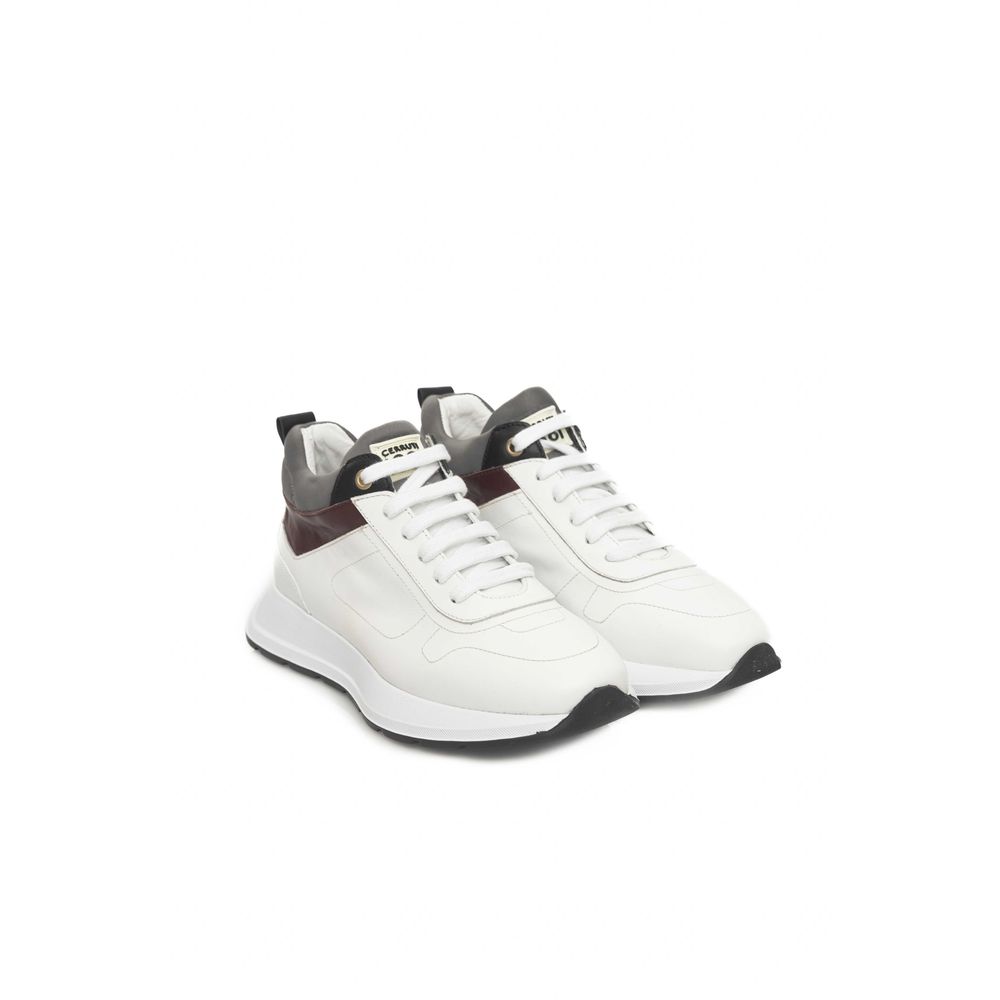 Sneaker femme en cuir blanc Cerruti 1881
