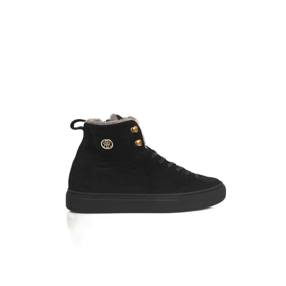Cerruti 1881 Black Cowhide Women Sneaker - Luxe High Tops
