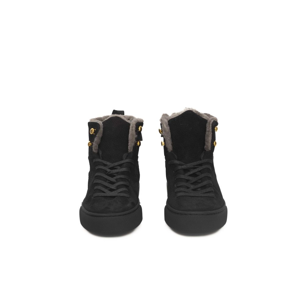 Cerruti 1881 Black Cowhide Women Sneaker - Luxe High Tops