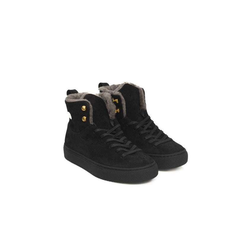 Cerruti 1881 Black Cowhide Women Sneaker - Luxe High Tops