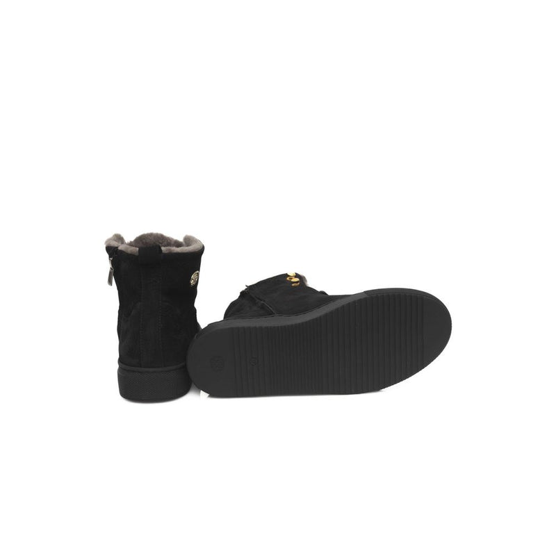 Cerruti 1881 Black Cowhide Women Sneaker - Luxe High Tops