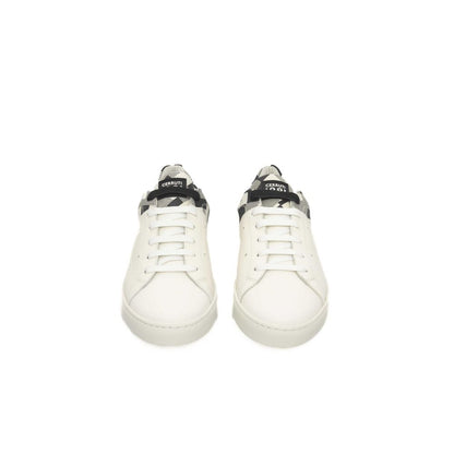 Cerruti 1881 White Calfskin Men Sneaker