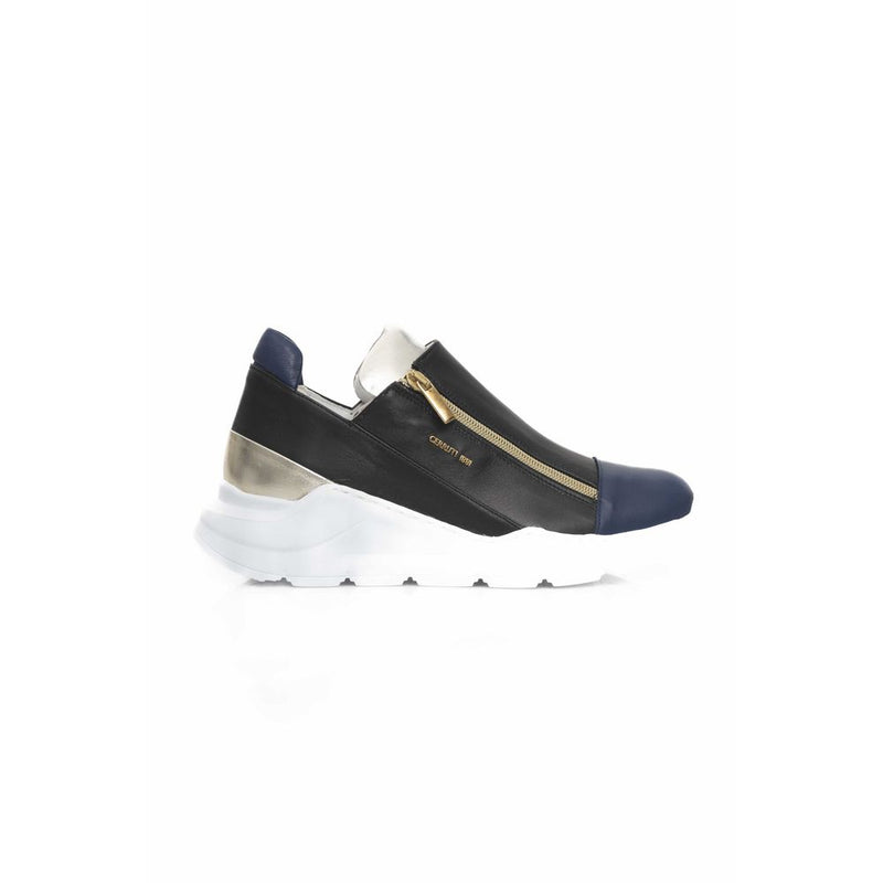 Cerruti 1881 Black Goatskin Women Sneaker - Stylish & Comfortable