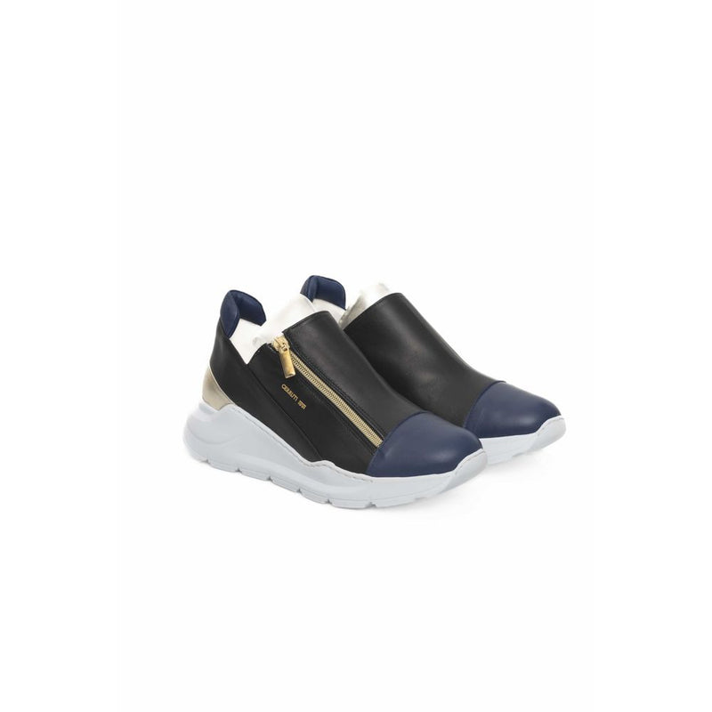Cerruti 1881 Black Goatskin Women Sneaker - Stylish & Comfortable