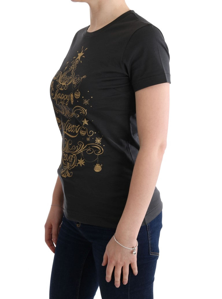 T-shirt en coton gris Dolce &amp; Gabbana, motif 2017