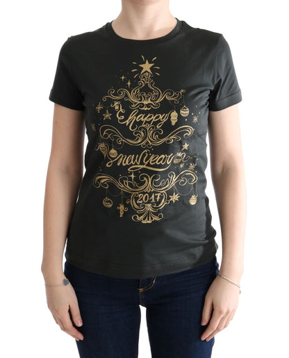 T-shirt en coton vert Dolce & Gabbana, motif 2017