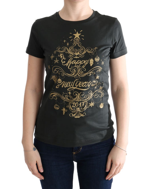 T-shirt en coton vert Dolce & Gabbana, motif 2017