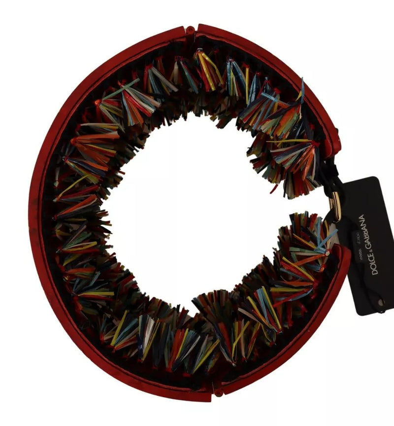 Dolce & Gabbana Ceinture Large Taille Carretto Fleurie Multicolore