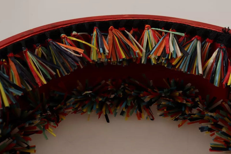 Dolce & Gabbana Ceinture Large Taille Carretto Fleurie Multicolore