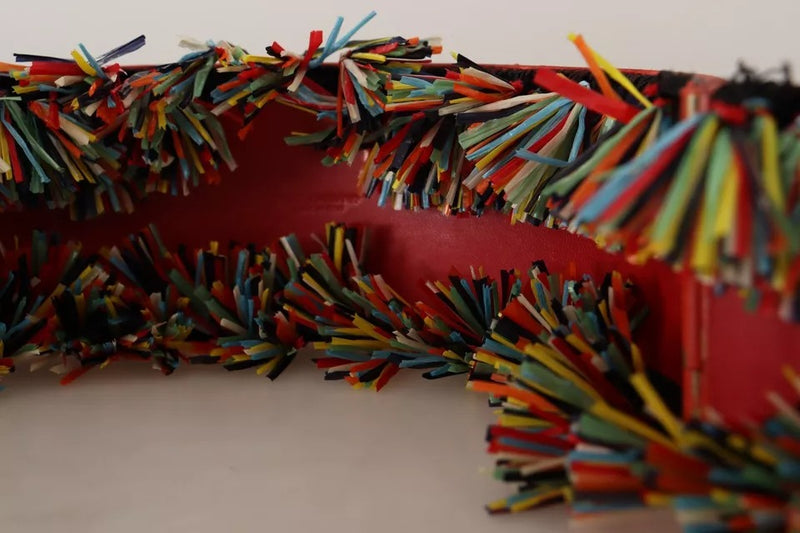 Dolce & Gabbana Ceinture Large Taille Carretto Fleurie Multicolore