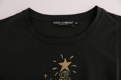 T-shirt en coton vert Dolce & Gabbana, motif 2017