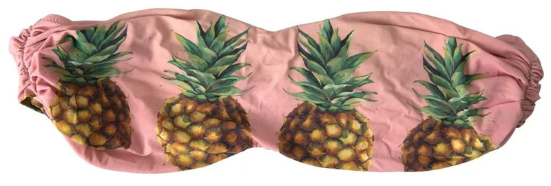 Dolce & Gabbana Pink Printed Bikini Top - Luxe Swimwear