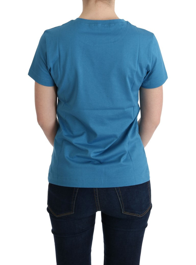 T-shirt en coton bleu Dolce &amp; Gabbana, motif 2017
