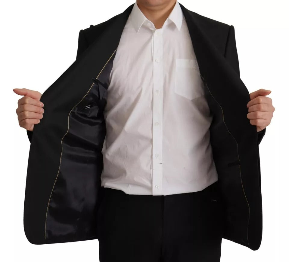 Dolce &amp; Gabbana - Blazer à simple boutonnage en polyester noir