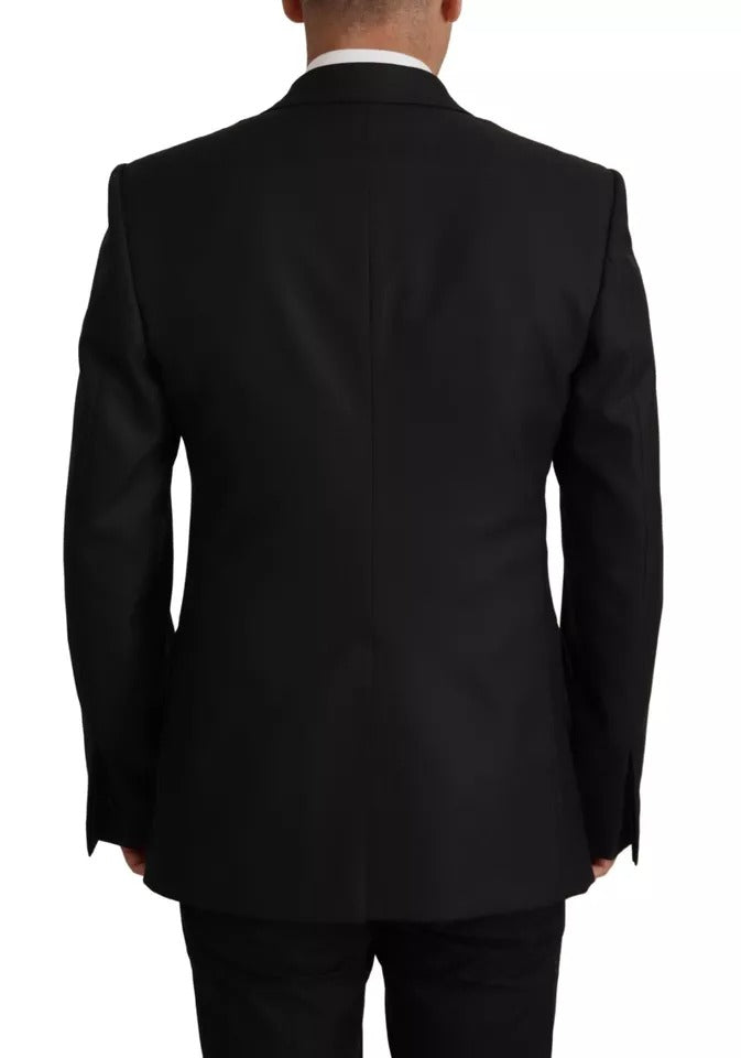 Dolce &amp; Gabbana - Blazer à simple boutonnage en polyester noir