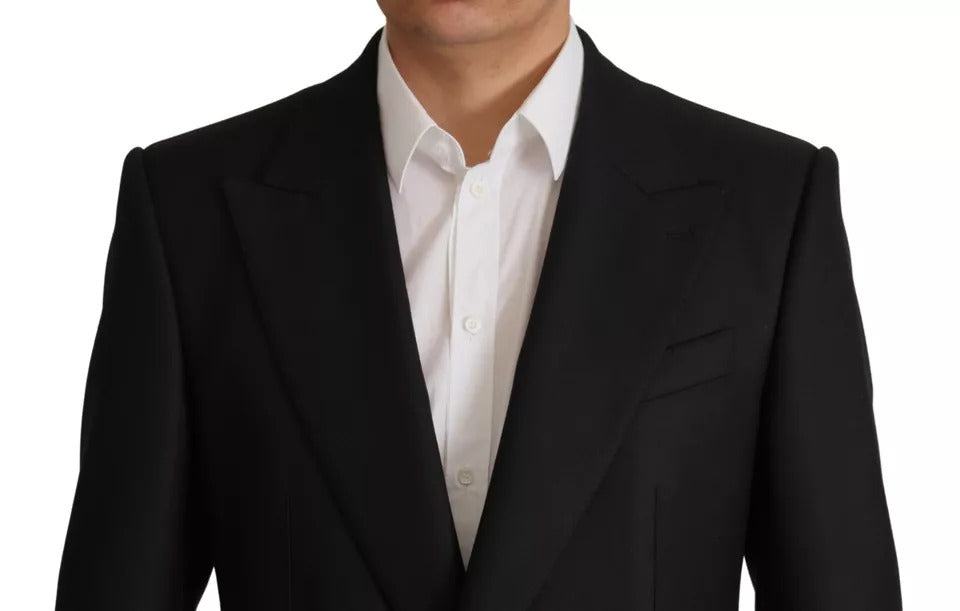 Dolce &amp; Gabbana - Blazer à simple boutonnage en polyester noir