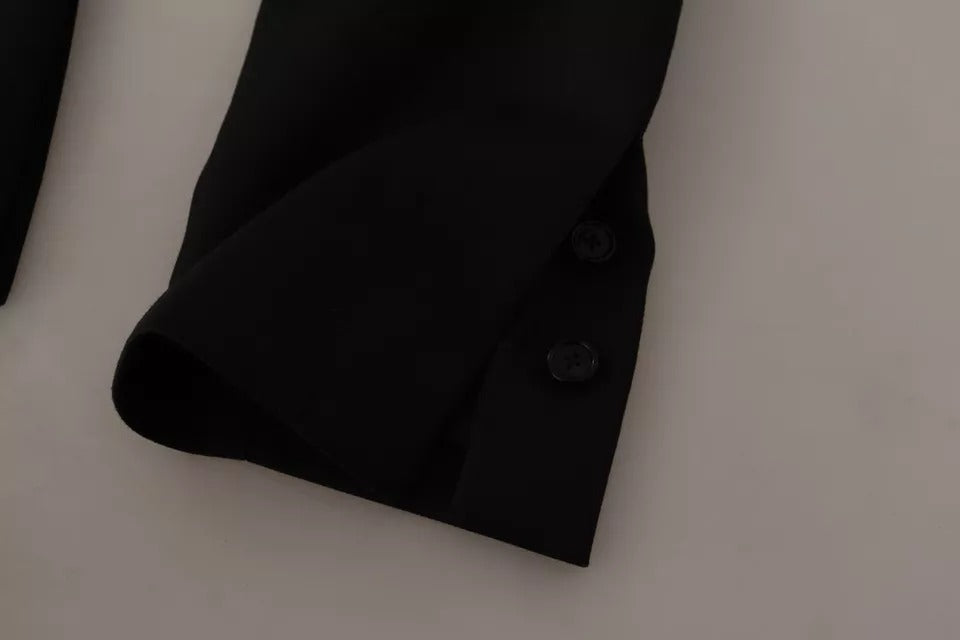 Dolce &amp; Gabbana - Blazer à simple boutonnage en polyester noir