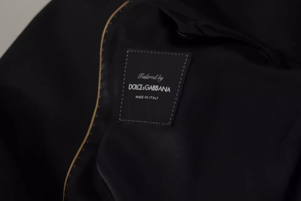 Dolce &amp; Gabbana - Blazer à simple boutonnage en polyester noir