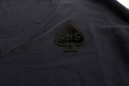Pull en viscose bleu à col en V de Costume National