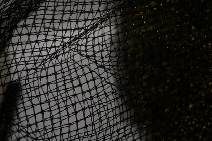 Dolce & Gabbana A-lijn jurk in zwart met gouden kristallen hartjes