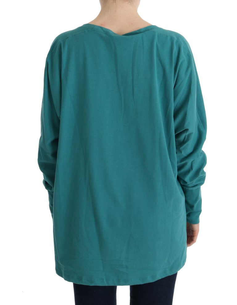 Pull en coton vert surdimensionné de John Galliano