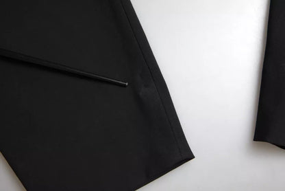 Combinaison-robe noire en laine extensible sans bretelles de Dolce & Gabbana