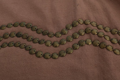 Pull en coton marron à clous de John Galliano