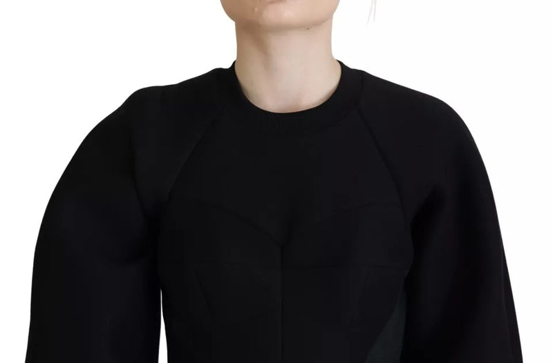 Robe Mini A-line à Manches Longues Dolce & Gabbana Noir