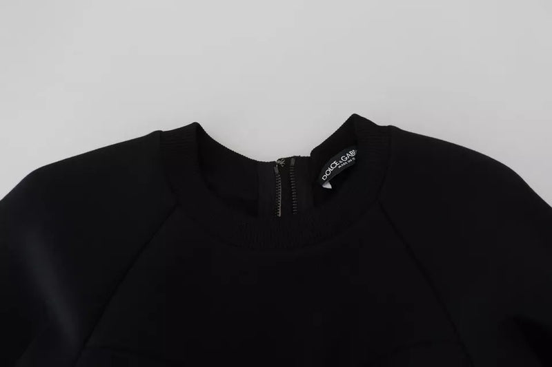 Robe Mini A-line à Manches Longues Dolce & Gabbana Noir