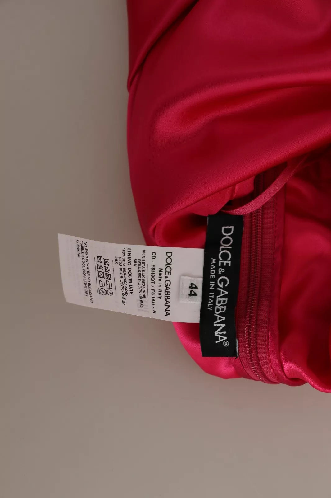 Robe Midi Fuchsia Ajustée à Épaule Dénudée Dolce & Gabbana