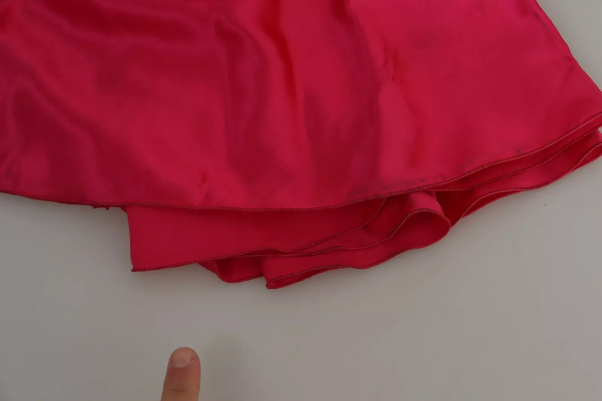 Robe Midi Fuchsia Ajustée à Épaule Dénudée Dolce & Gabbana