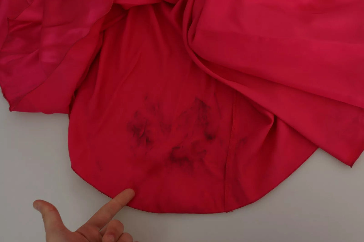 Robe Midi Fuchsia Ajustée à Épaule Dénudée Dolce & Gabbana