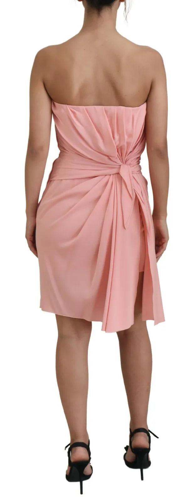 Robe fourreau sans manches en soie stretch rose Dolce & Gabbana