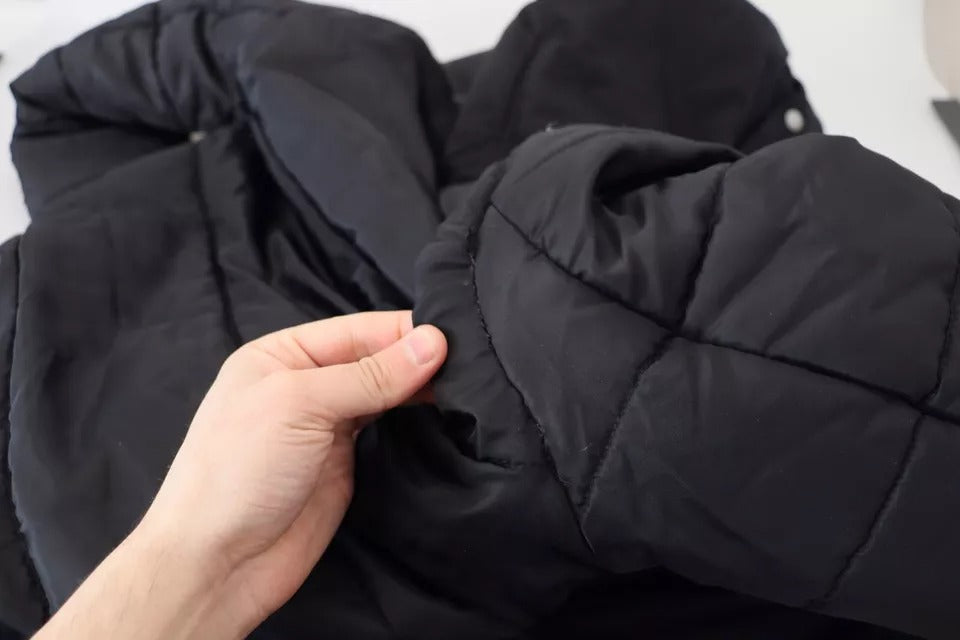 Manteau parka à capuche en nylon noir Dolce & Gabbana - veste d'hiver