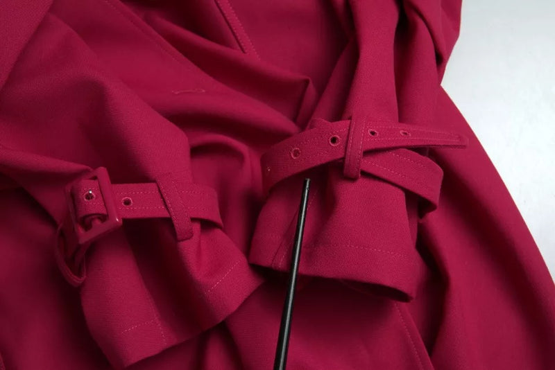 Dolce & Gabbana Trench Coat Rose Foncé Double Boutonnage