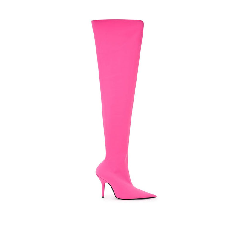 Balenciaga Elegant Pink Polyester Ankle Boots - Chic Footwear