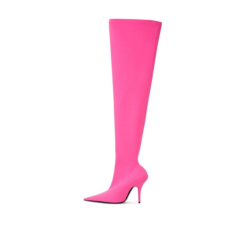 Balenciaga Elegant Pink Polyester Ankle Boots - Chic Footwear