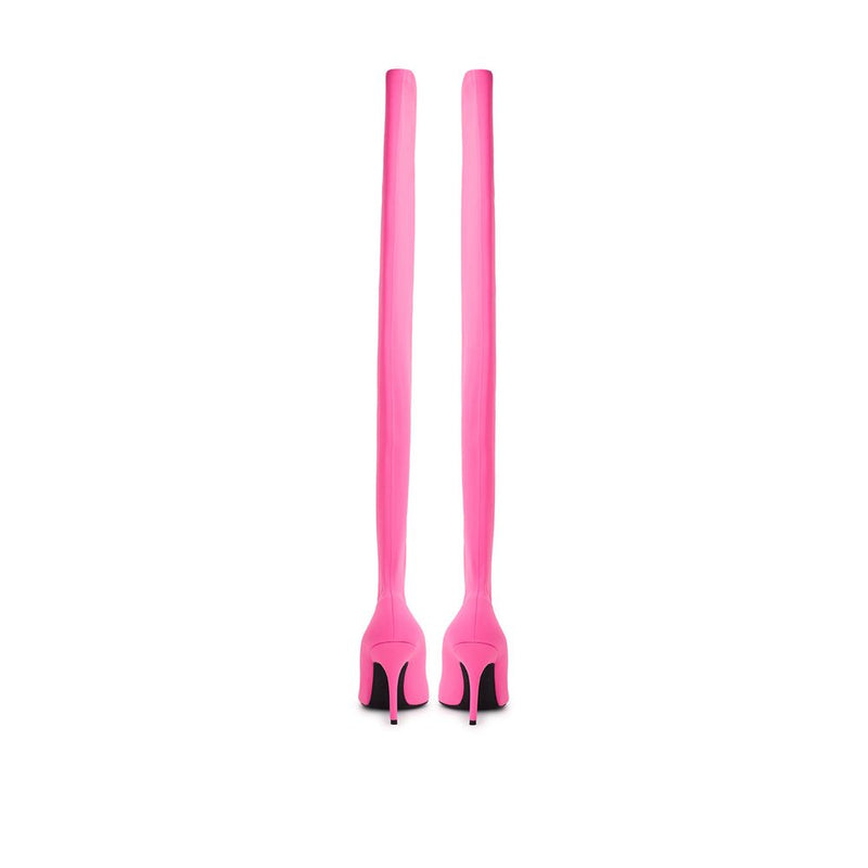 Balenciaga Elegant Pink Polyester Ankle Boots - Chic Footwear